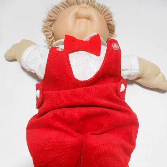 VTG 1984 CABBAGE PATCH KIDS DOLL SIGNED XAVIER ROBERTS 16" SOFT BODY RED OUTFIT - Picture 11 of 13